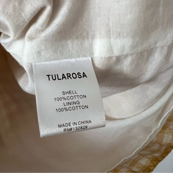 Tularosa Charleston Yellow Gingham Ruffle Mini Dress - Picture 4 of 6